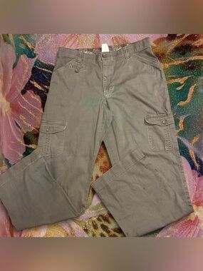 🌟 Vintage Y2K Lee Khaki Cargo Pants - Comfort Waistband - Size 10 🌟